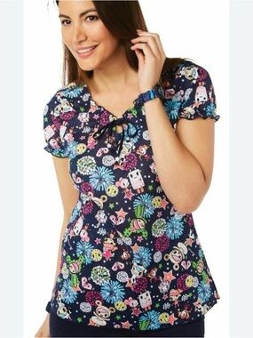 Tokidoki by Koi Celebrate" Bridgette Top medical scrub Size S